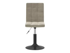 Sillas de comedor giratorias 4 unidades de terciopelo gris claro