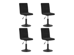 Sillas de comedor giratorias 4 unidades terciopelo negro