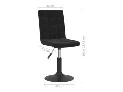 Sillas de comedor giratorias 4 unidades terciopelo negro
