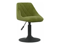 Sillas de comedor giratorias 6 unidades terciopelo verde claro