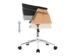 Sillas de comedor giratorias 6 unidades cuero sintético negro