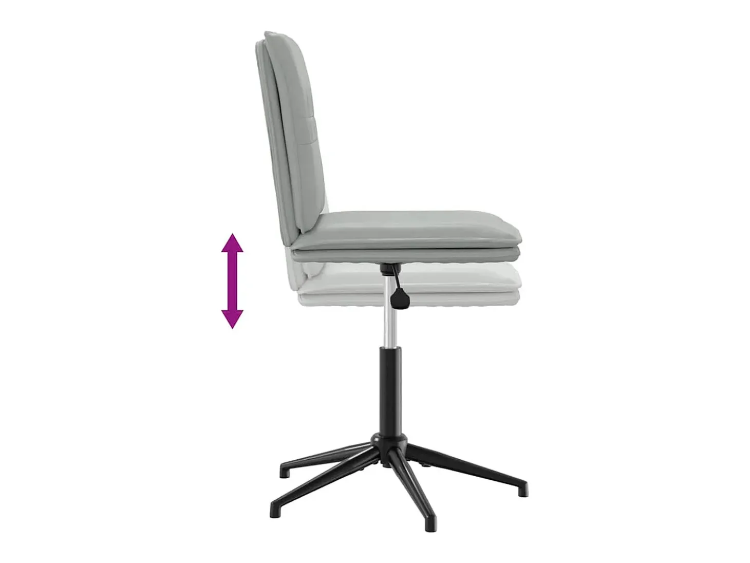 Sillas de comedor giratorias 6 unidades terciopelo gris claro