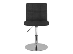 Sillas de comedor giratorias 6 unidades tela negro