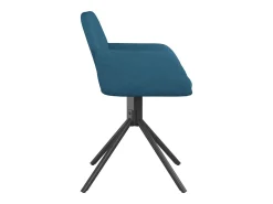 Sillas de comedor giratorias 2 unidades terciopelo azul