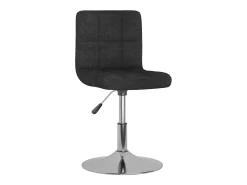 Sillas de comedor giratorias 6 unidades tela negro