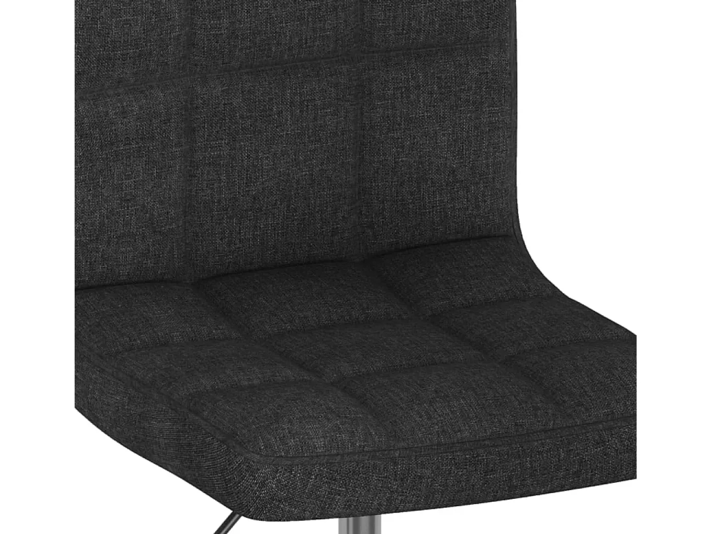 Sillas de comedor giratorias 6 unidades tela negro
