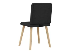 Sillas de comedor giratorias 6 unidades tela negras