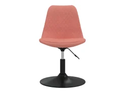 Sillas de comedor giratorias 4 unidades de terciopelo rosa
