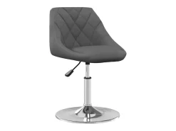 Sillas de comedor giratorias 6 unidades terciopelo gris oscuro
