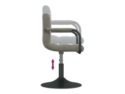 Sillas de comedor giratorias 2 uds de terciopelo gris claro