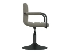 Sillas de comedor giratorias 2 uds de terciopelo gris claro