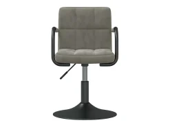 Sillas de comedor giratorias 2 uds de terciopelo gris claro
