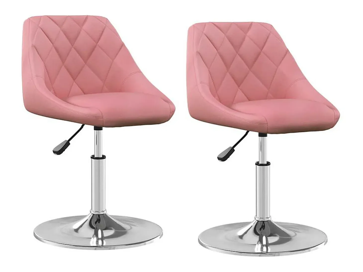 Sillas de comedor giratorias 2 unidades terciopelo rosa