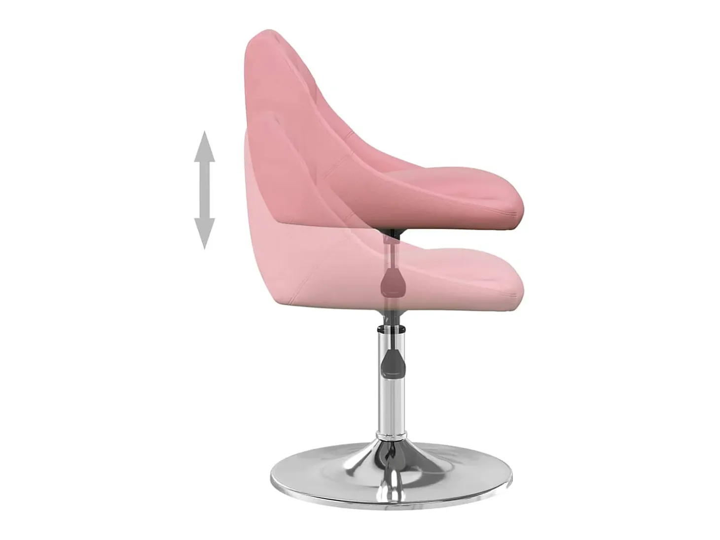 Sillas de comedor giratorias 2 unidades terciopelo rosa