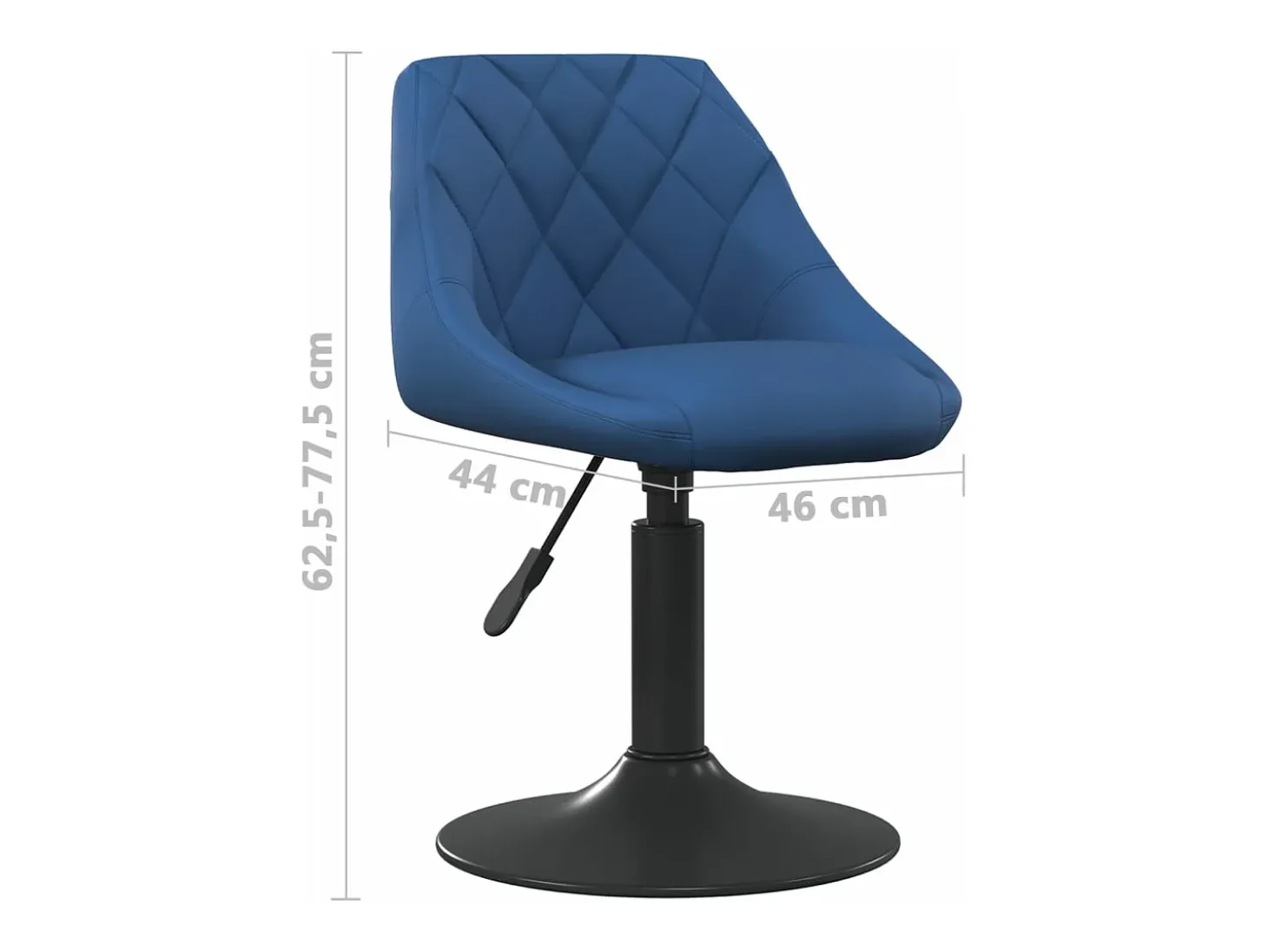 Sillas de comedor giratorias 2 unidades terciopelo azul