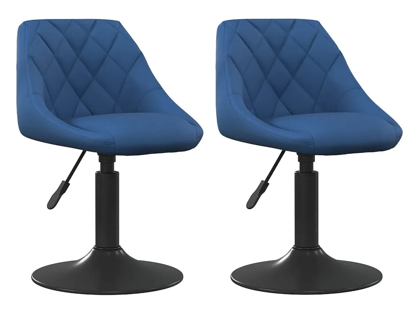 Sillas de comedor giratorias 2 unidades terciopelo azul