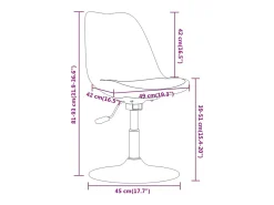 Sillas de comedor giratorias 4 unidades tela crema