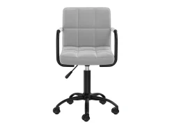 Sillas de comedor giratorias 2 unidades de terciopelo gris claro