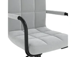 Sillas de comedor giratorias 2 unidades de terciopelo gris claro