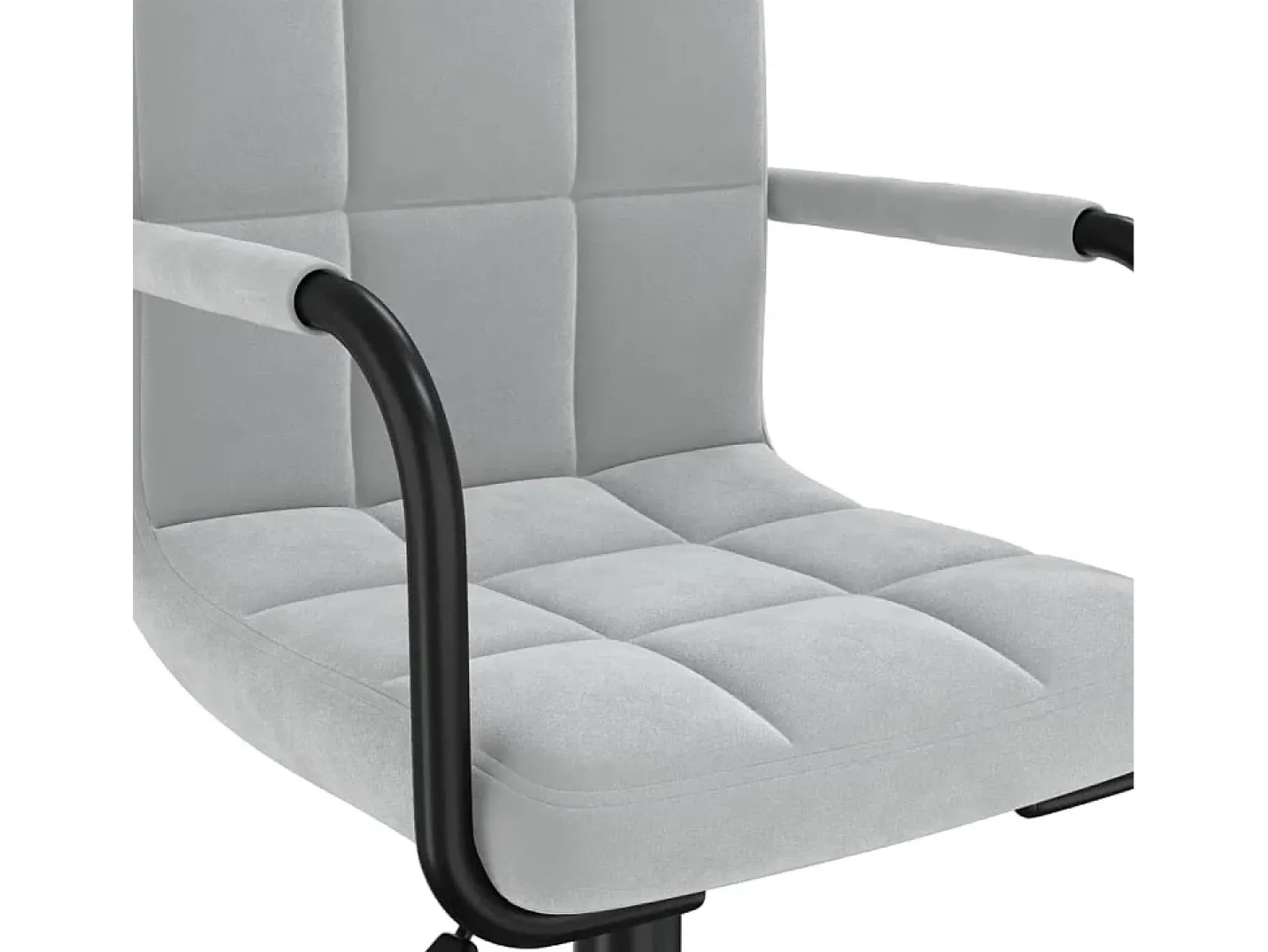 Sillas de comedor giratorias 2 unidades de terciopelo gris claro
