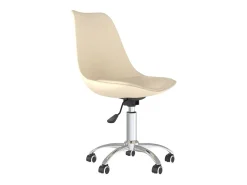 Sillas de comedor giratorias 2 unidades tela color crema