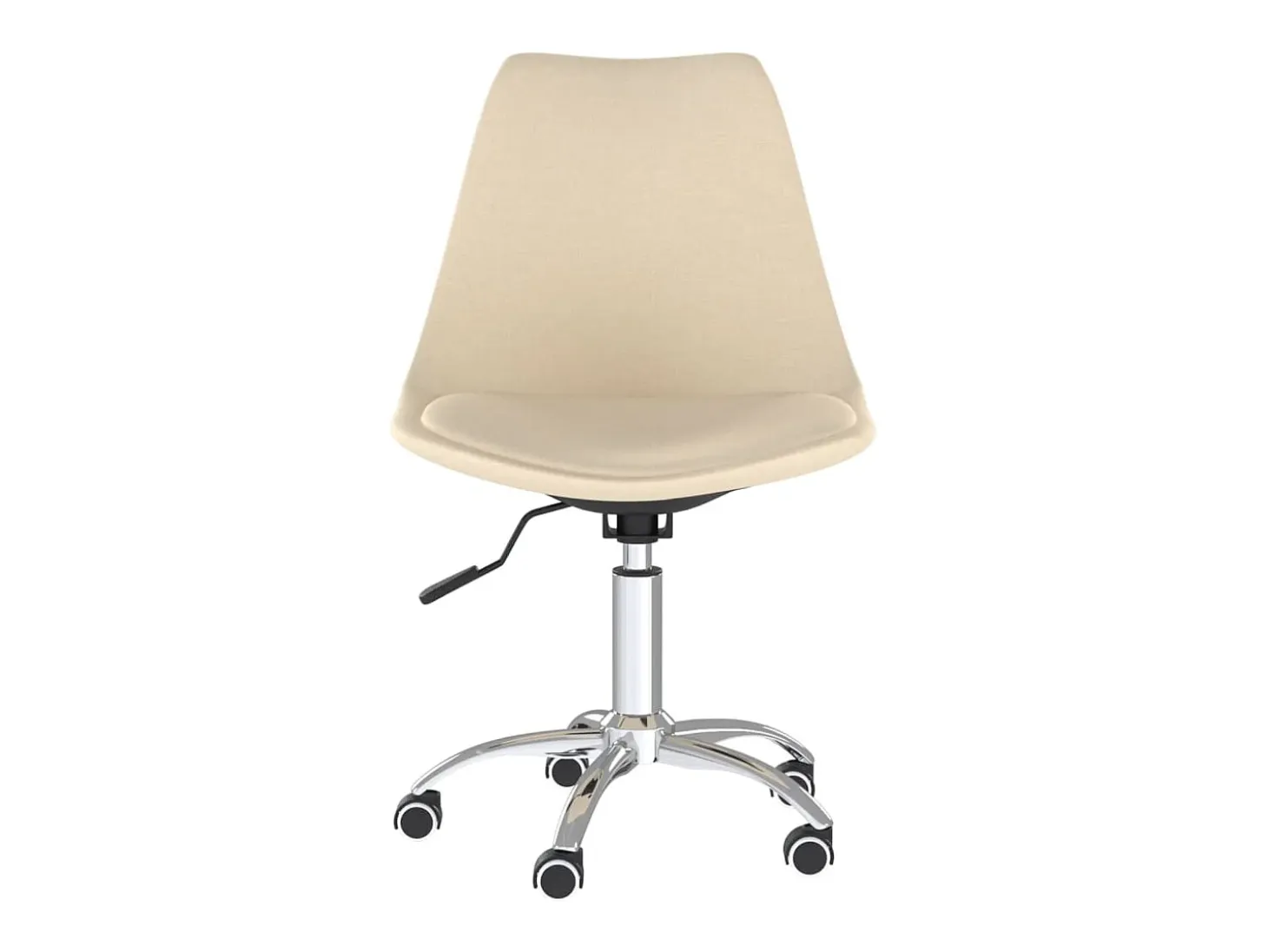 Sillas de comedor giratorias 2 unidades tela color crema