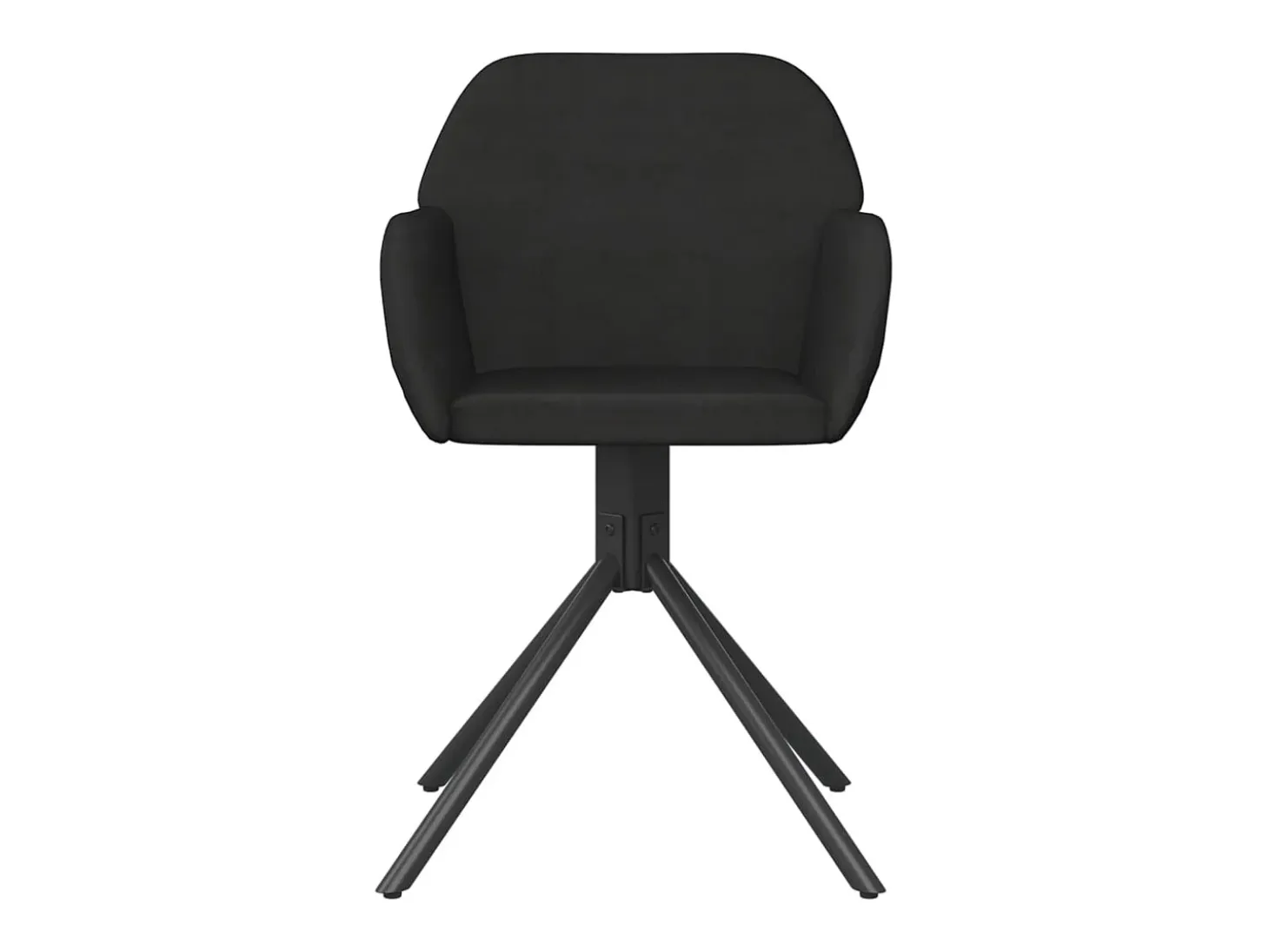 Sillas de comedor giratorias 2 uds terciopelo negro