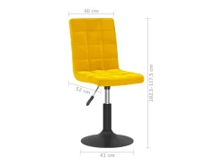 Sillas de comedor giratorias 6 unidades terciopelo amarillo mostaza