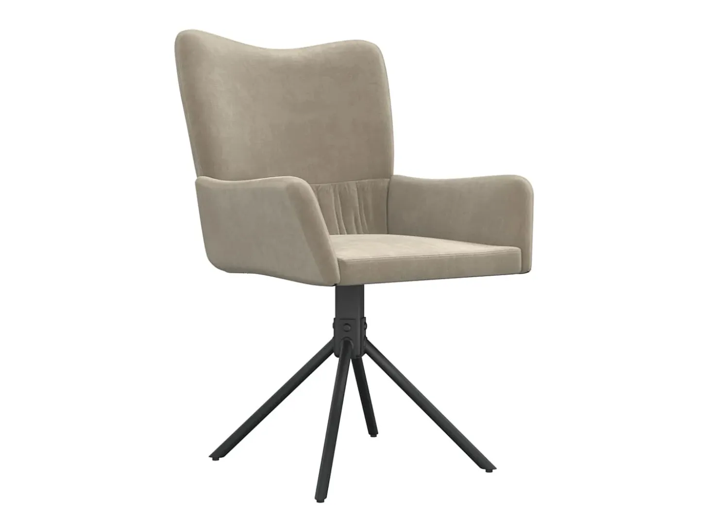 Sillas de comedor giratorias 2 unidades de terciopelo gris claro
