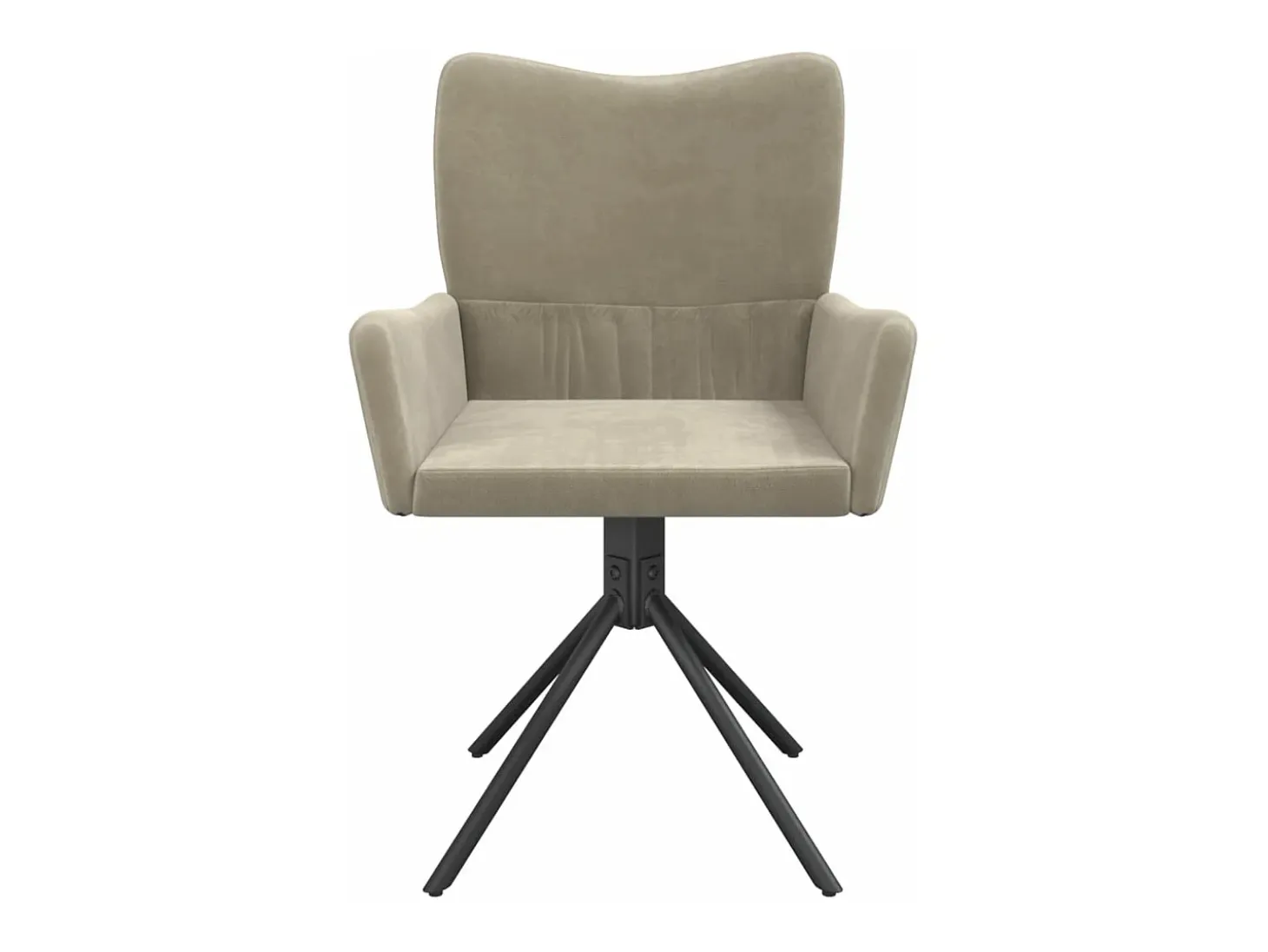 Sillas de comedor giratorias 2 unidades de terciopelo gris claro