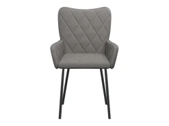 Sillas de comedor giratorias 2 unidades tela gris claro