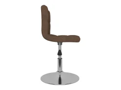 Sillas de comedor giratorias 4 unidades tela marrón