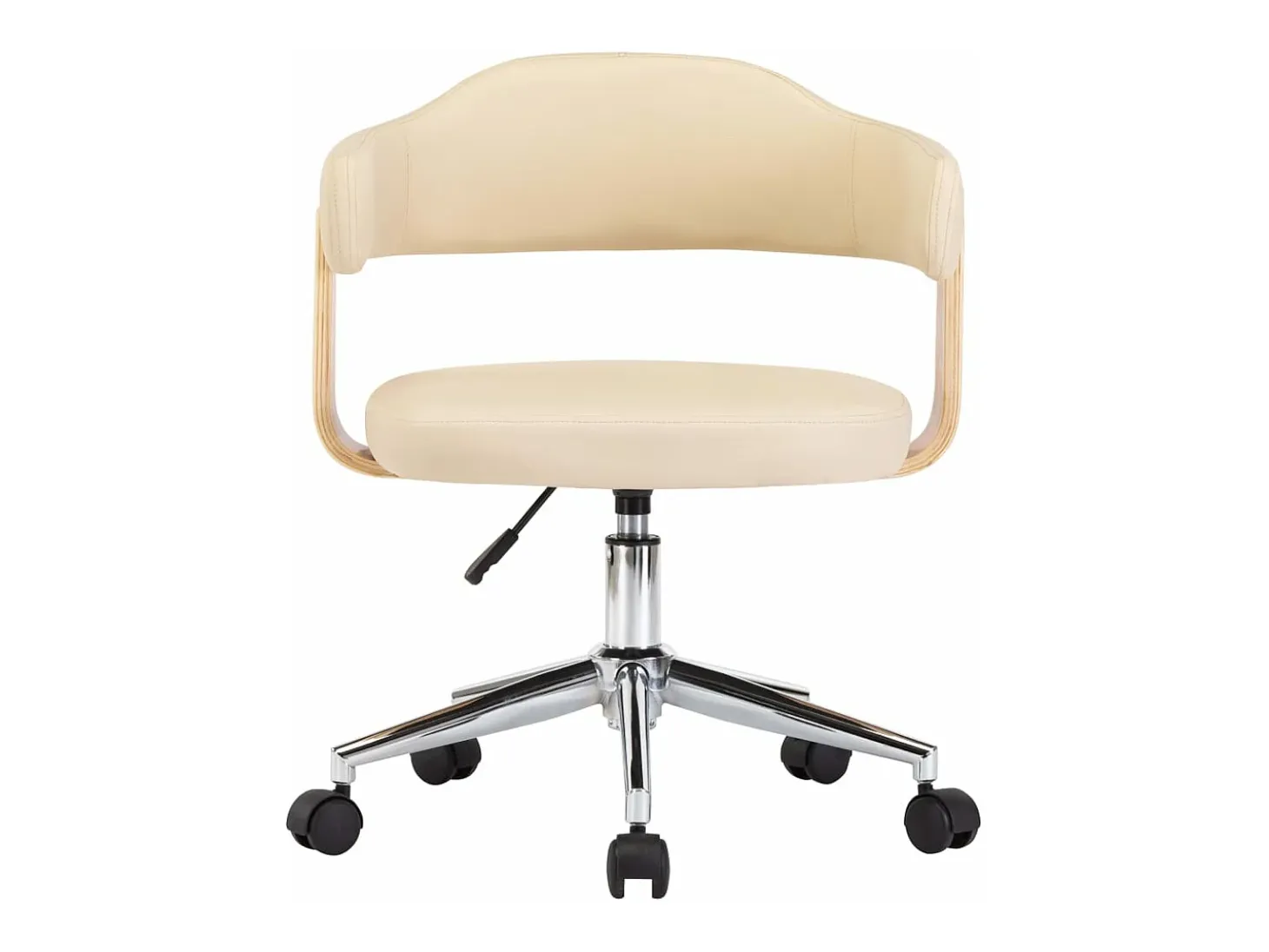 Sillas de comedor giratorias 2 unidades cuero sintético color crema