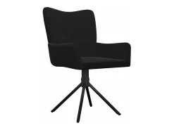 Sillas de comedor giratorias 2 unidades terciopelo negro
