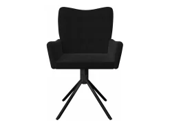 Sillas de comedor giratorias 2 unidades terciopelo negro