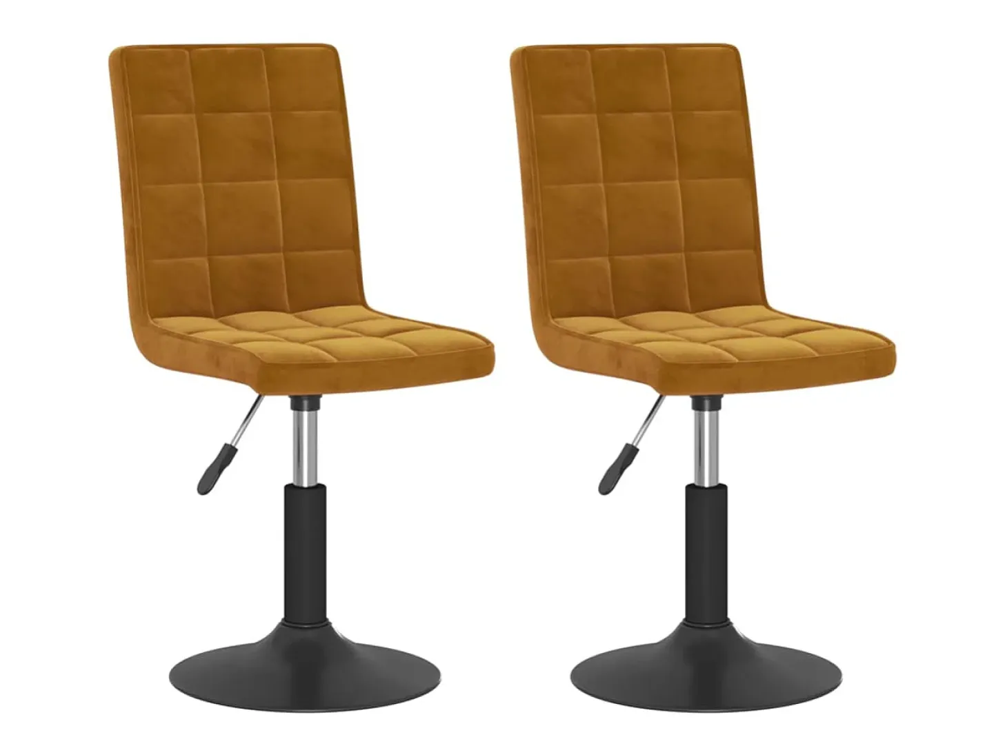 Sillas de comedor giratorias 2 unidades terciopelo marrón