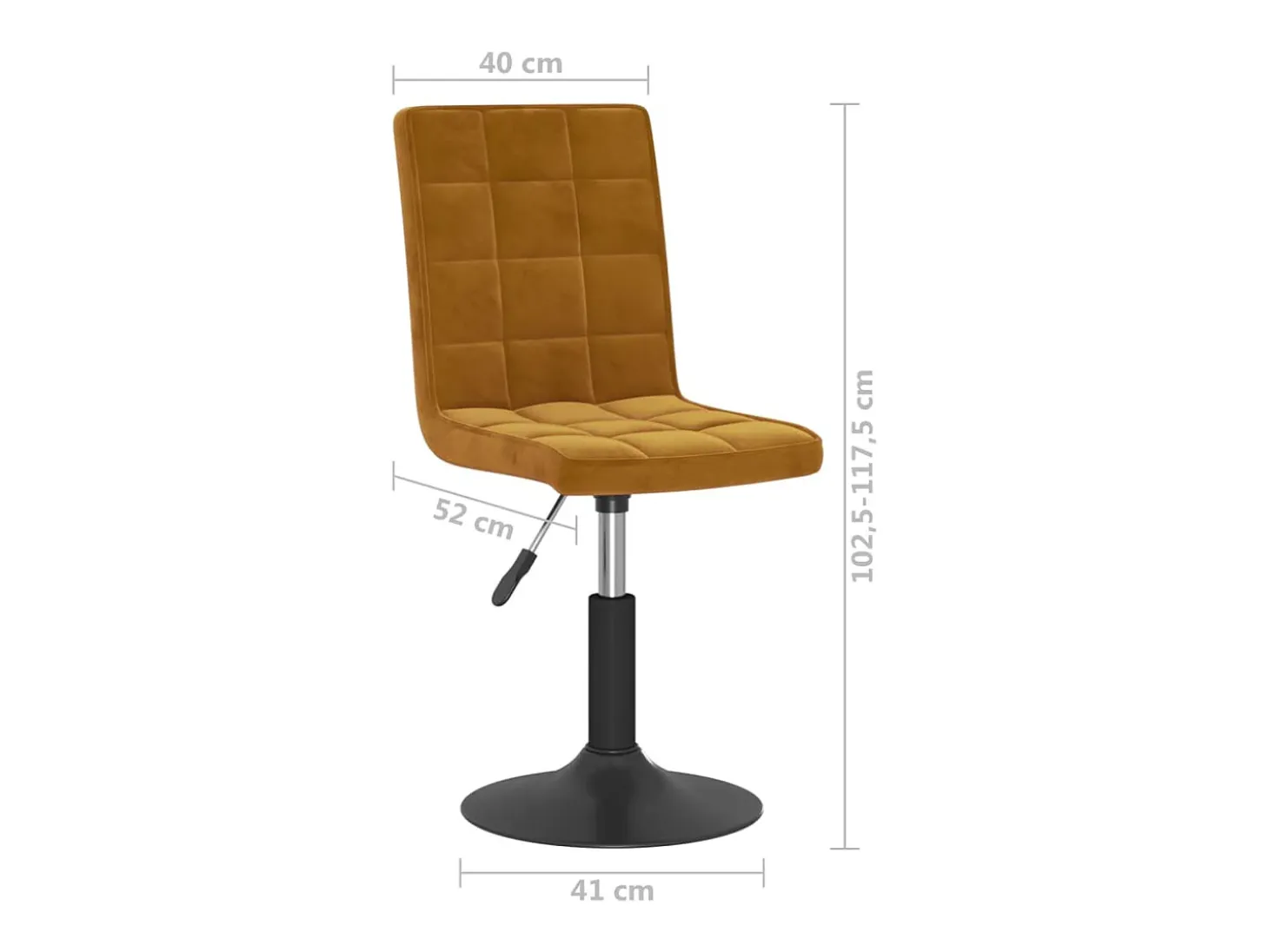 Sillas de comedor giratorias 2 unidades terciopelo marrón