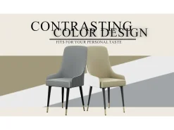 Sillas de comedor juego de 2 sillas de cocina cómodas sillones de mesa de comedor en cuero 52x49x90cm - Crema blanco