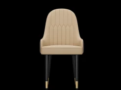 Sillas de comedor juego de 2 sillas de cocina cómodas sillones de mesa de comedor en cuero 52x49x90cm - Crema blanco