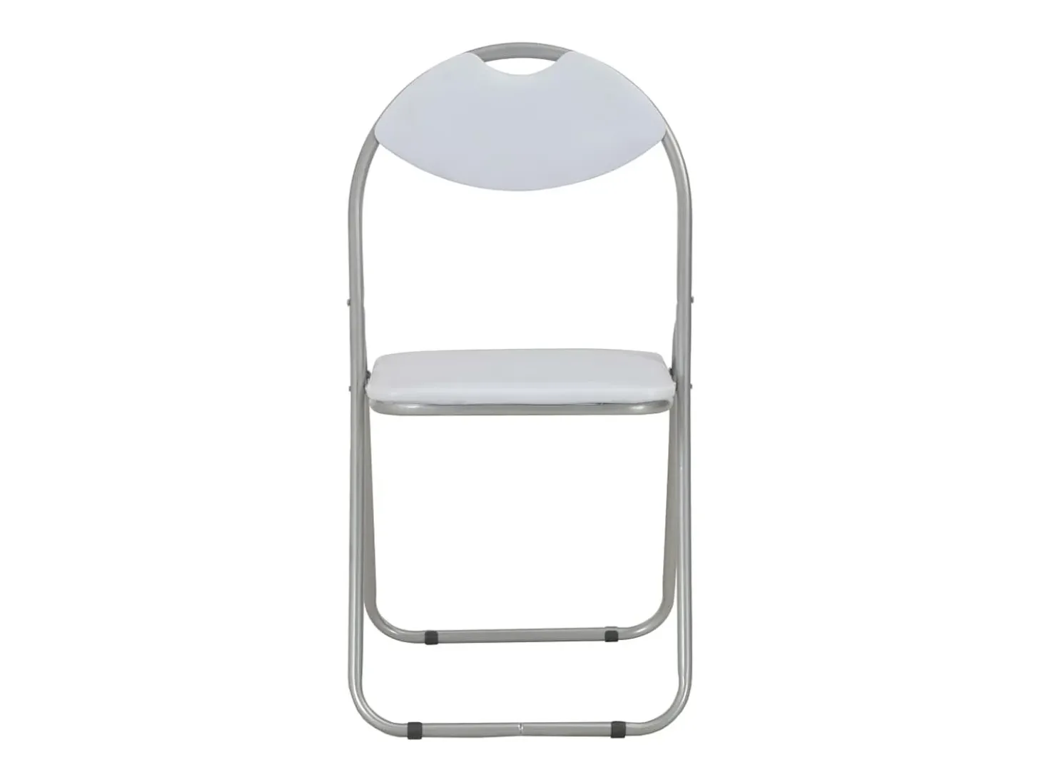 Sillas de comedor plegables 2 unidades cuero sintético blanco