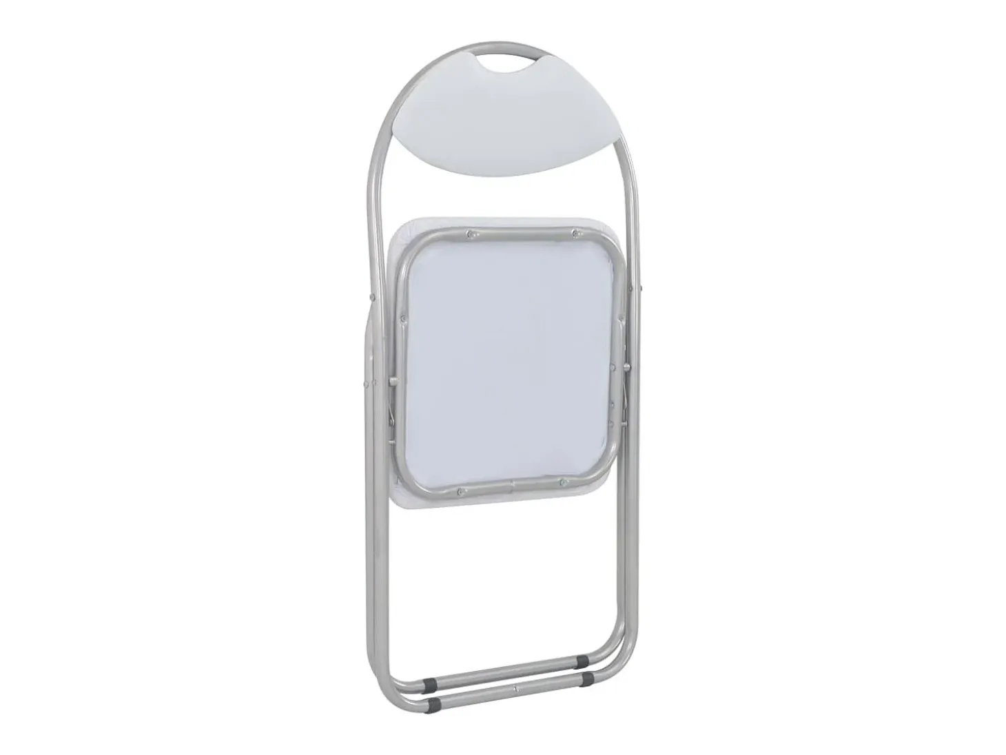 Sillas de comedor plegables 2 unidades cuero sintético blanco
