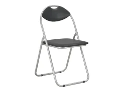 Sillas de comedor plegables 6 unidades cuero sintético negro