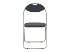 Sillas de comedor plegables 6 unidades cuero sintético negro