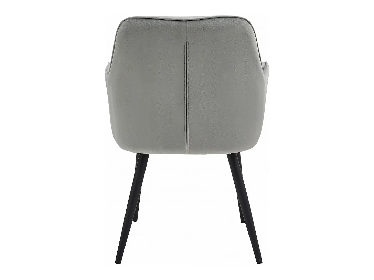 Sillas de comedor Valora LUKK – Terciopelo gris plateado con patas negras x 2