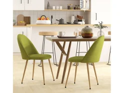 Sillas de comedor verde 50x52x83 cm HOMCOM