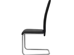 Sillas de comedor voladizas 2 unidades cuero sintético negro ES132450
