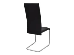Sillas de comedor voladizas 2 unidades cuero sintético negro