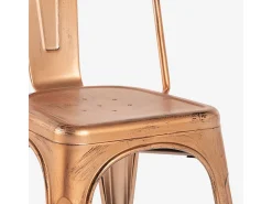 sillas de diseño industrial de metal shabby chic vintage estilo steel old - Cobre