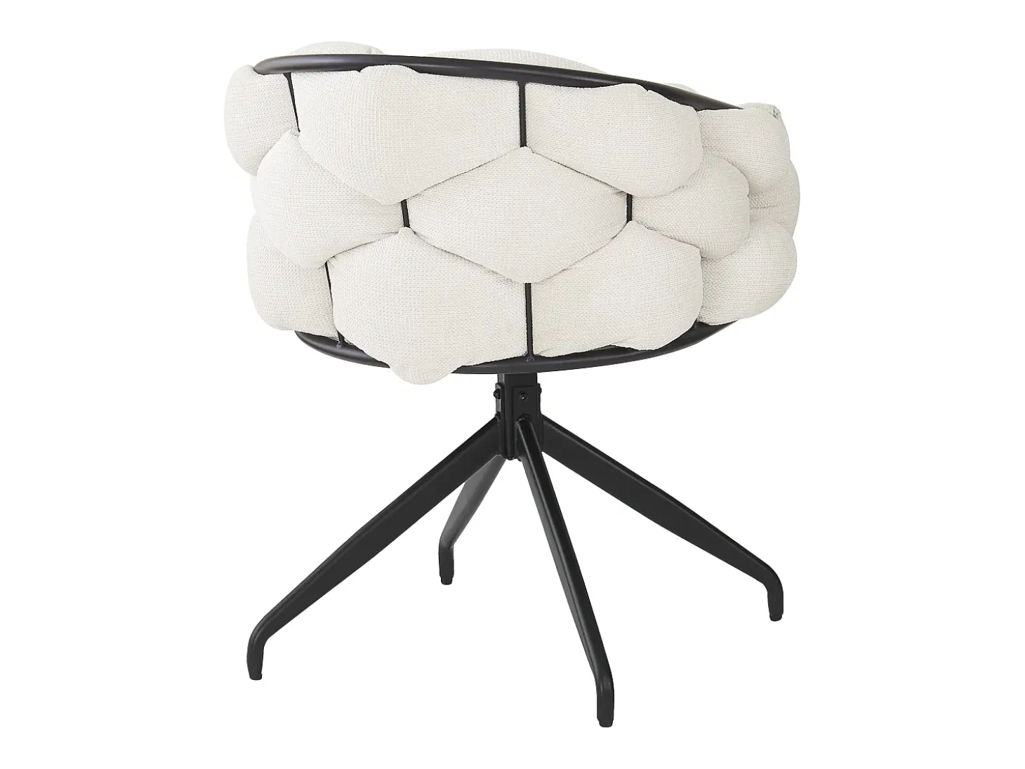 Sillas de terciopelo de lujo (6 piezas), giratorias 360°, de metal dorado, beige (45 x 44 x 77,5 cm)