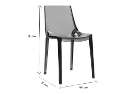 Sillas diseño grises ahumado lote de 2 interior / exterior YZEL
